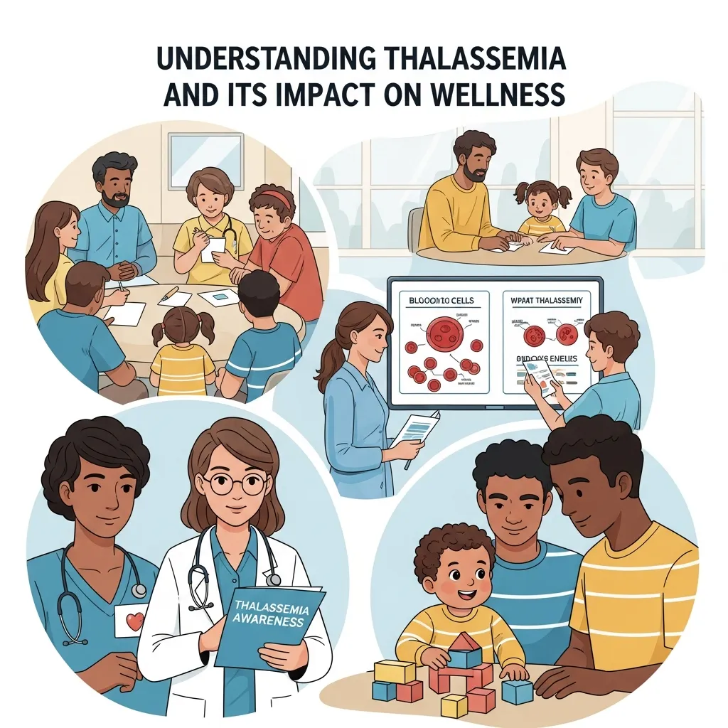 Thalassemia health impact overview.