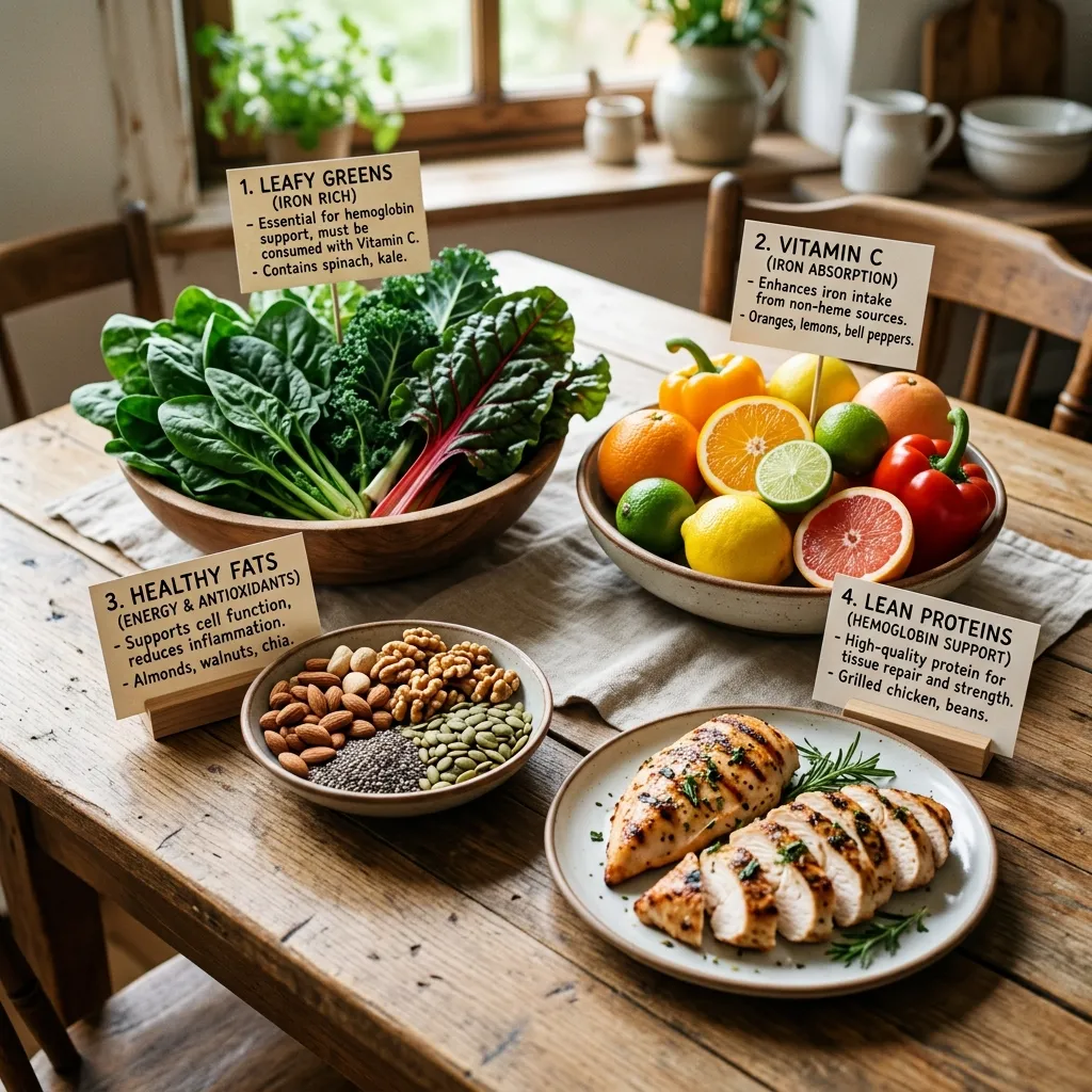 Food categories that support thalassemia nutrition