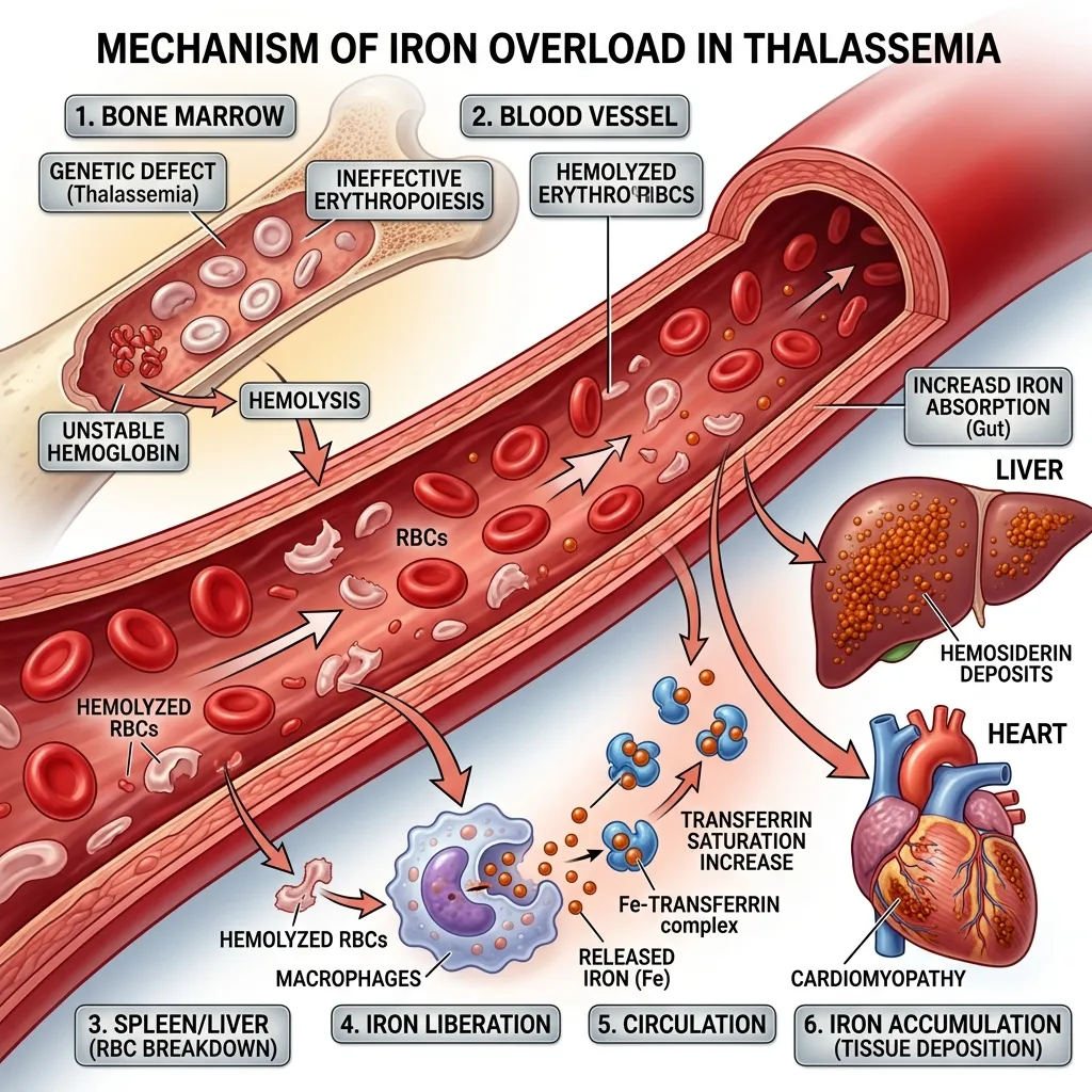 Iron overload in thalassemia
