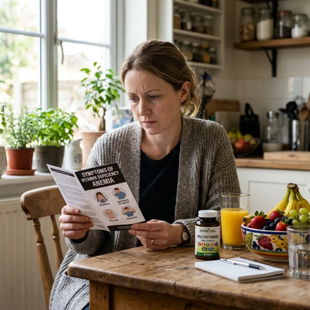 Symptoms of vitamin deficiency anemia
