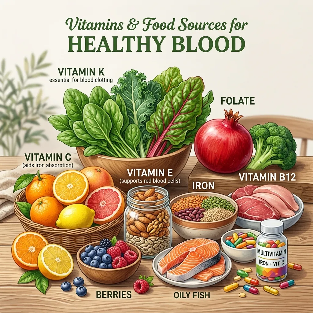 Vitamins for healthy blood